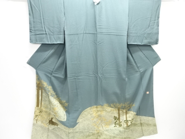 JAPANESE KIMONO / IRO-TOMESODE / UNUSED / TREES / ARTIST WORK